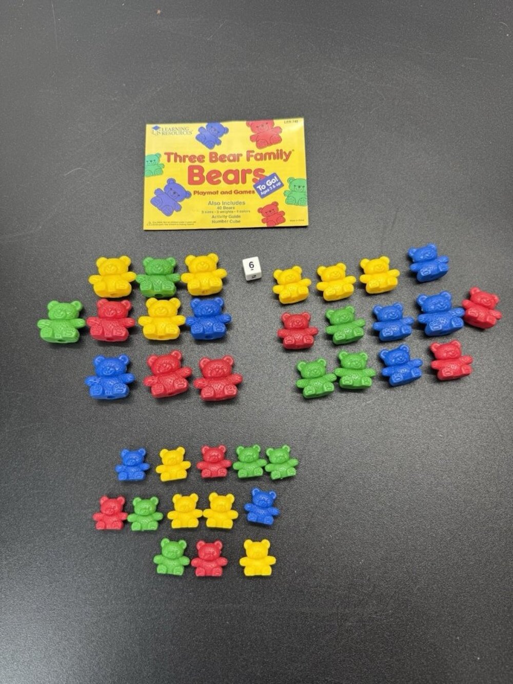 Learning Resources Three Bear Family Guide Activities 36 Bear Counters